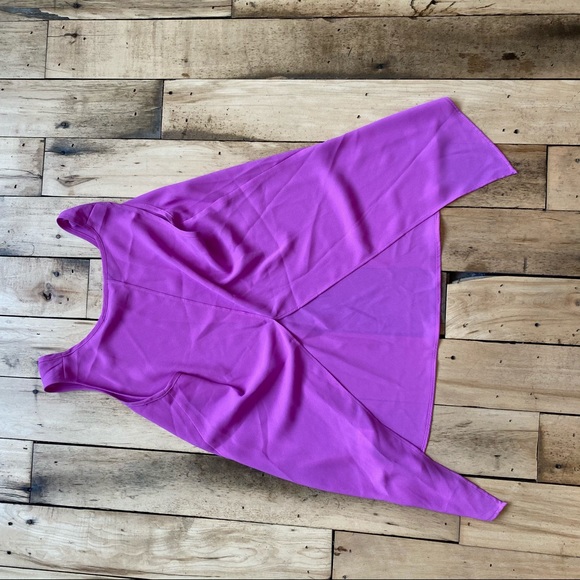 Express Purple Split Back Tank Chiffon - Picture 5 of 7